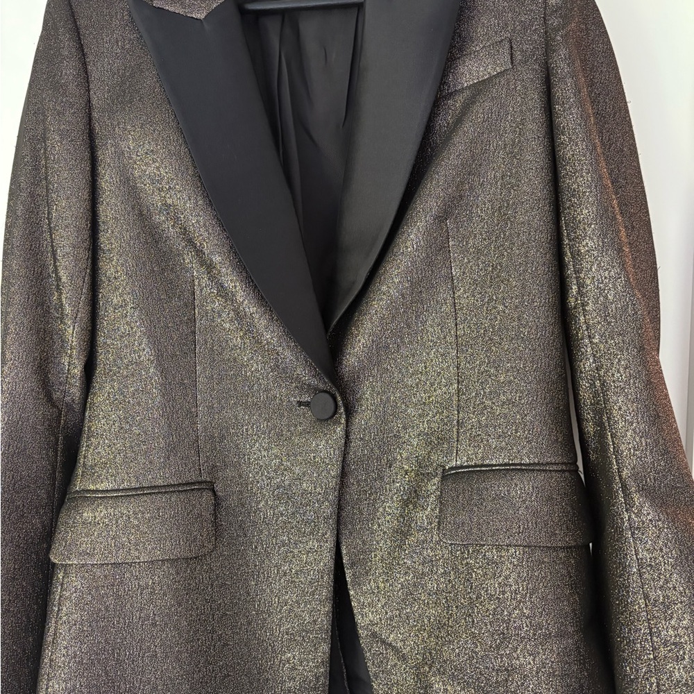 Veronica Beard Sparkly Black and Gold Woman’s Blazer